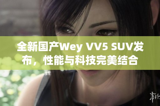 全新国产Wey VV5 SUV发布，性能与科技完美结合