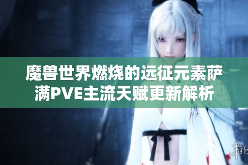 魔兽世界燃烧的远征元素萨满PVE主流天赋更新解析