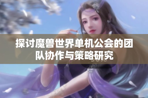 探讨魔兽世界单机公会的团队协作与策略研究