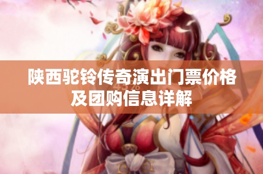 陕西驼铃传奇演出门票价格及团购信息详解