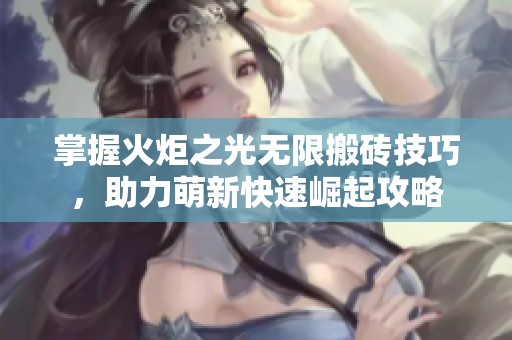 掌握火炬之光无限搬砖技巧，助力萌新快速崛起攻略