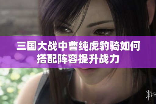 三国大战中曹纯虎豹骑如何搭配阵容提升战力