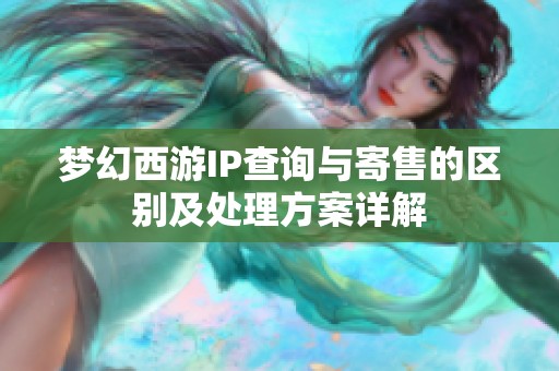 梦幻西游IP查询与寄售的区别及处理方案详解
