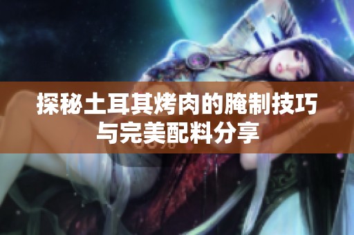 探秘土耳其烤肉的腌制技巧与完美配料分享