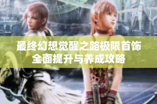 最终幻想觉醒之路极限首饰全面提升与养成攻略