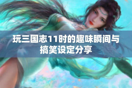 玩三国志11时的趣味瞬间与搞笑设定分享