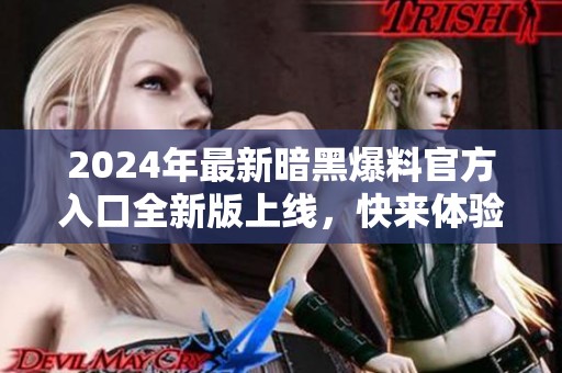 2024年最新暗黑爆料官方入口全新版上线，快来体验！