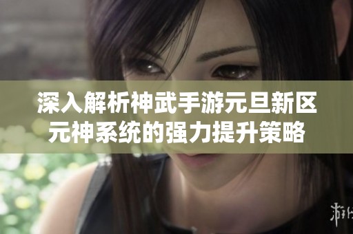 深入解析神武手游元旦新区元神系统的强力提升策略