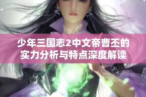少年三国志2中文帝曹丕的实力分析与特点深度解读