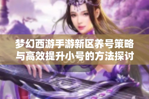 梦幻西游手游新区养号策略与高效提升小号的方法探讨