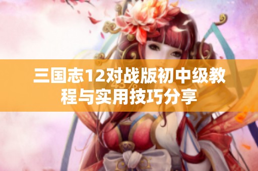 三国志12对战版初中级教程与实用技巧分享