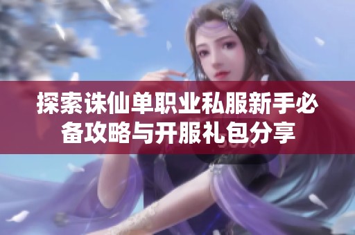 探索诛仙单职业私服新手必备攻略与开服礼包分享