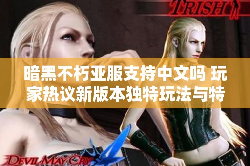 暗黑不朽亚服支持中文吗 玩家热议新版本独特玩法与特色