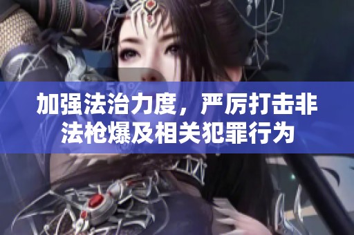 加强法治力度，严厉打击非法枪爆及相关犯罪行为