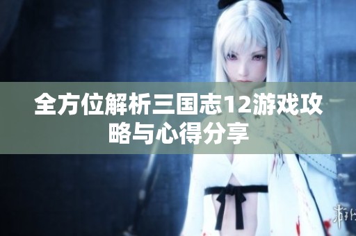 全方位解析三国志12游戏攻略与心得分享