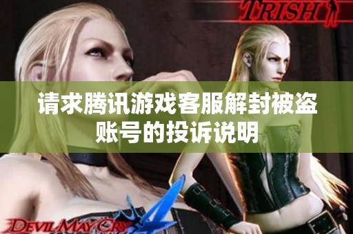 请求腾讯游戏客服解封被盗账号的投诉说明