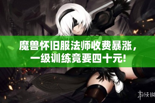 魔兽怀旧服法师收费暴涨，一级训练竟要四十元!