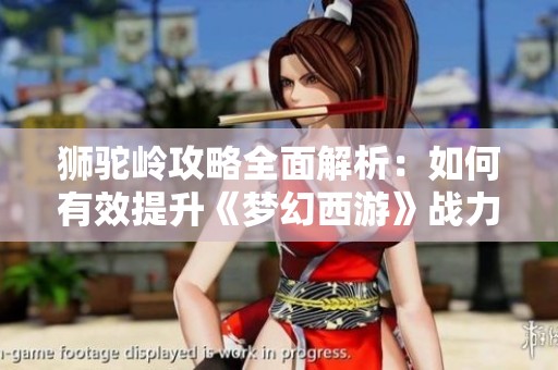 狮驼岭攻略全面解析：如何有效提升《梦幻西游》战力的最佳方法