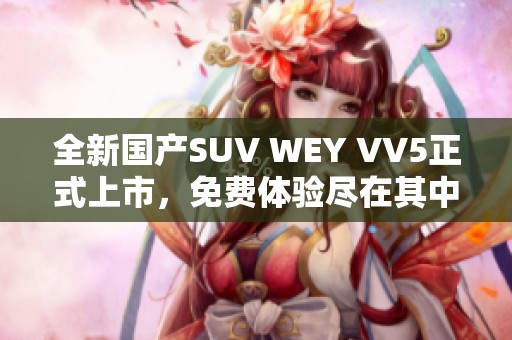 全新国产SUV WEY VV5正式上市，免费体验尽在其中