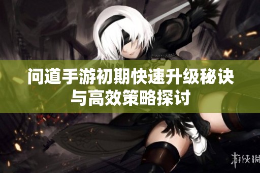 问道手游初期快速升级秘诀与高效策略探讨