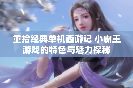 重拾经典单机西游记 小霸王游戏的特色与魅力探秘