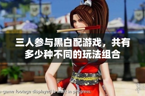 三人参与黑白配游戏，共有多少种不同的玩法组合