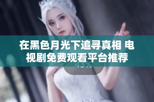 在黑色月光下追寻真相 电视剧免费观看平台推荐