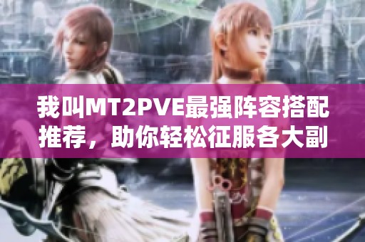 我叫MT2PVE最强阵容搭配推荐，助你轻松征服各大副本攻略解析