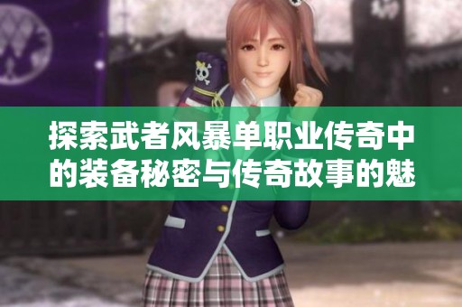 探索武者风暴单职业传奇中的装备秘密与传奇故事的魅力与意义