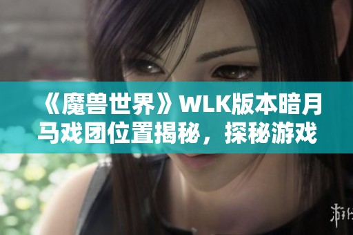 《魔兽世界》WLK版本暗月马戏团位置揭秘，探秘游戏中的隐藏坐标及精彩活动