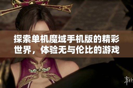 探索单机魔域手机版的精彩世界，体验无与伦比的游戏乐趣与冒险之旅