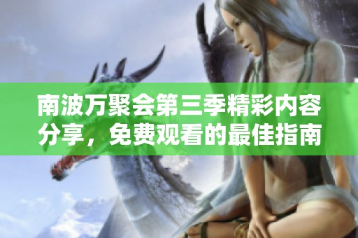 南波万聚会第三季精彩内容分享，免费观看的最佳指南