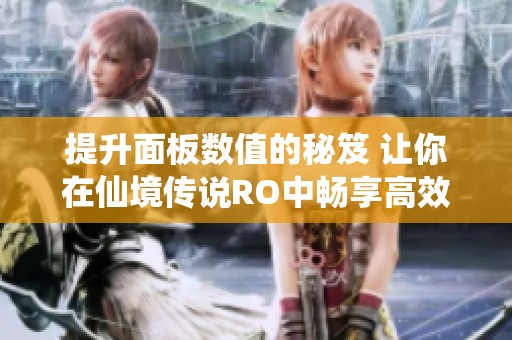 提升面板数值的秘笈 让你在仙境传说RO中畅享高效游戏体验的最佳攻略