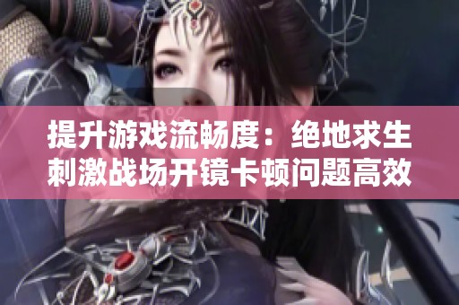 提升游戏流畅度：绝地求生刺激战场开镜卡顿问题高效解决技巧揭秘