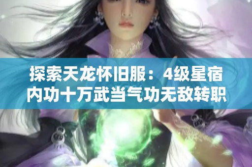 探索天龙怀旧服：4级星宿内功十万武当气功无敌转职分析与攻略