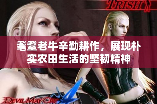 耄耋老牛辛勤耕作，展现朴实农田生活的坚韧精神