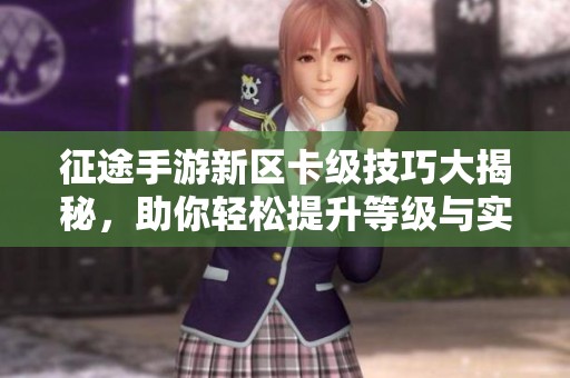 征途手游新区卡级技巧大揭秘，助你轻松提升等级与实力攻略全解析