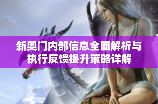 新奥门内部信息全面解析与执行反馈提升策略详解