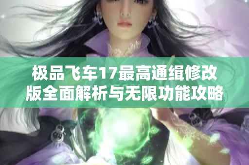 极品飞车17最高通缉修改版全面解析与无限功能攻略详解