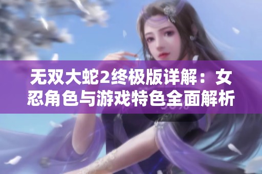 无双大蛇2终极版详解：女忍角色与游戏特色全面解析