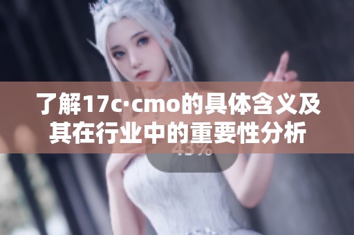 了解17c·cmo的具体含义及其在行业中的重要性分析