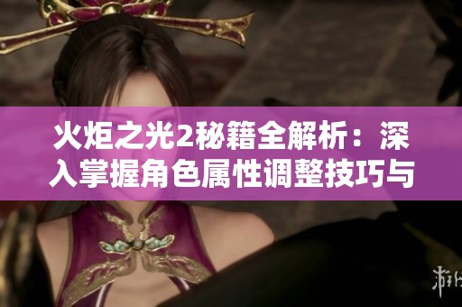 火炬之光2秘籍全解析：深入掌握角色属性调整技巧与方法