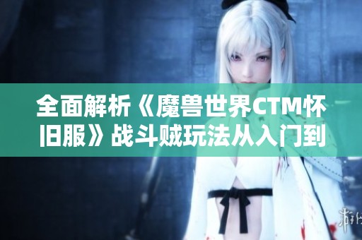 全面解析《魔兽世界CTM怀旧服》战斗贼玩法从入门到精通的全攻略