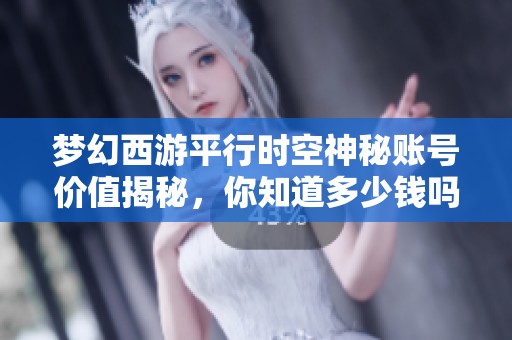 梦幻西游平行时空神秘账号价值揭秘，你知道多少钱吗