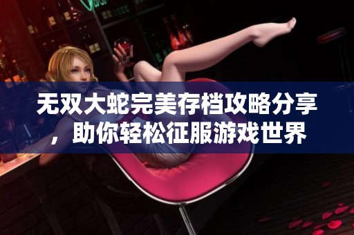 无双大蛇完美存档攻略分享，助你轻松征服游戏世界