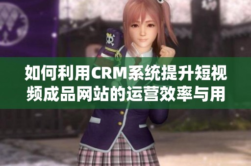 如何利用CRM系统提升短视频成品网站的运营效率与用户体验