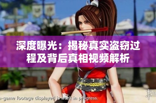 深度曝光：揭秘真实盗窃过程及背后真相视频解析