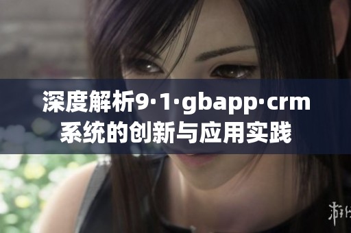 深度解析9·1·gbapp·crm系统的创新与应用实践