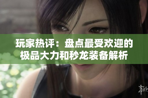 玩家热评：盘点最受欢迎的极品大力和秒龙装备解析