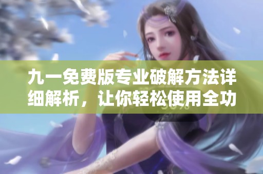九一免费版专业破解方法详细解析，让你轻松使用全功能